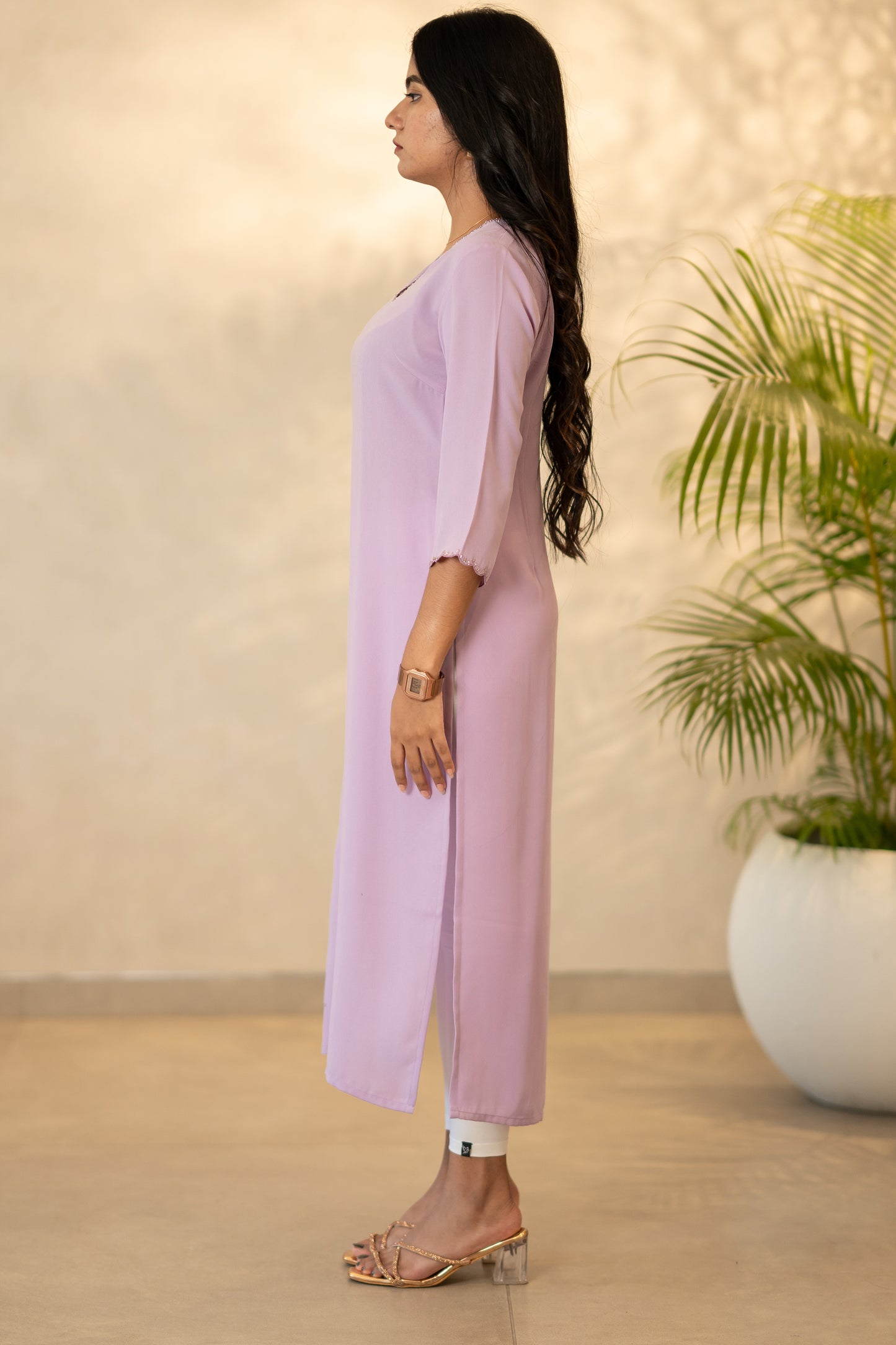 Lavender Georgette Kurti