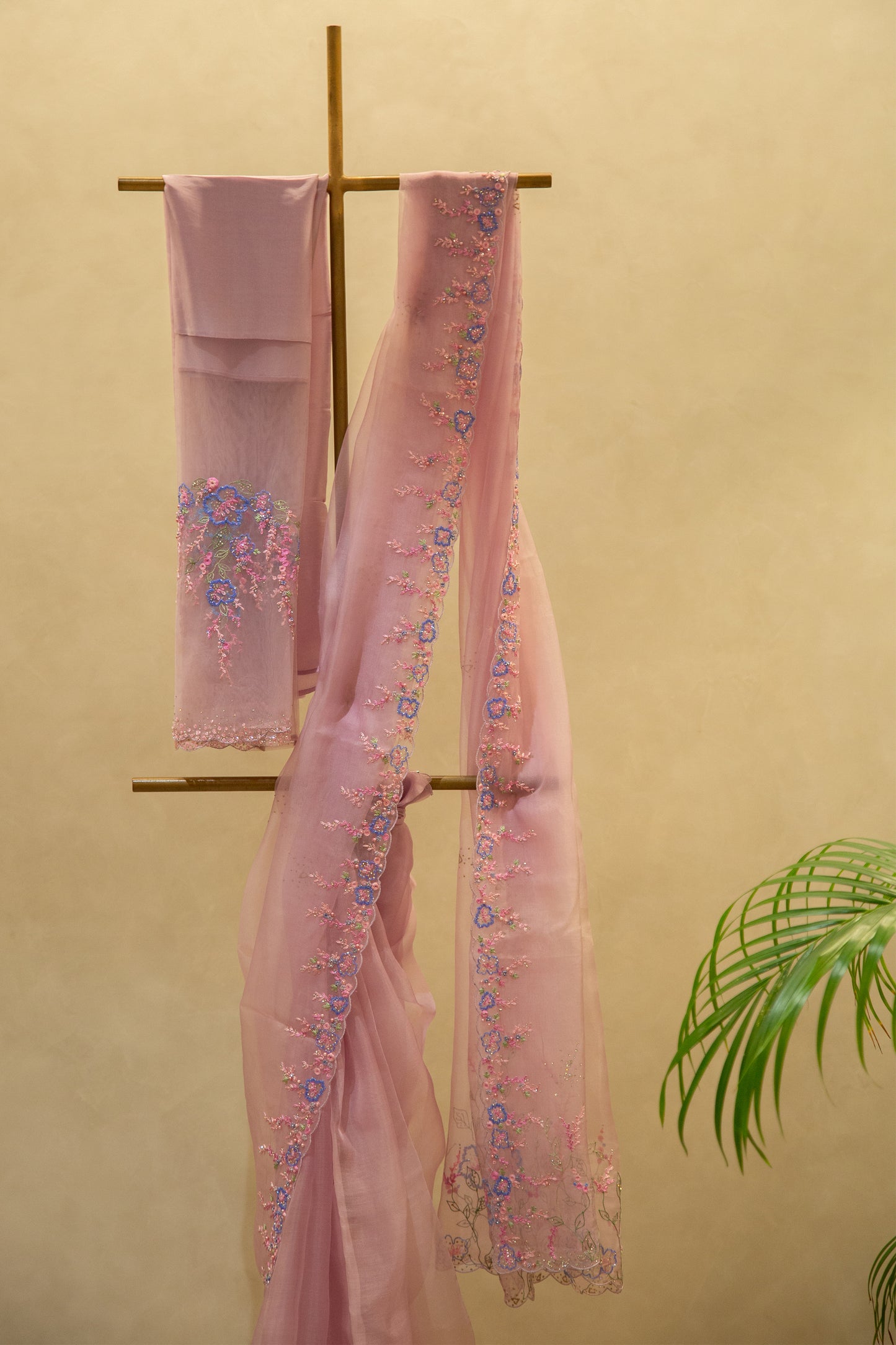 CAMEO PINK ORGANZA SAREE