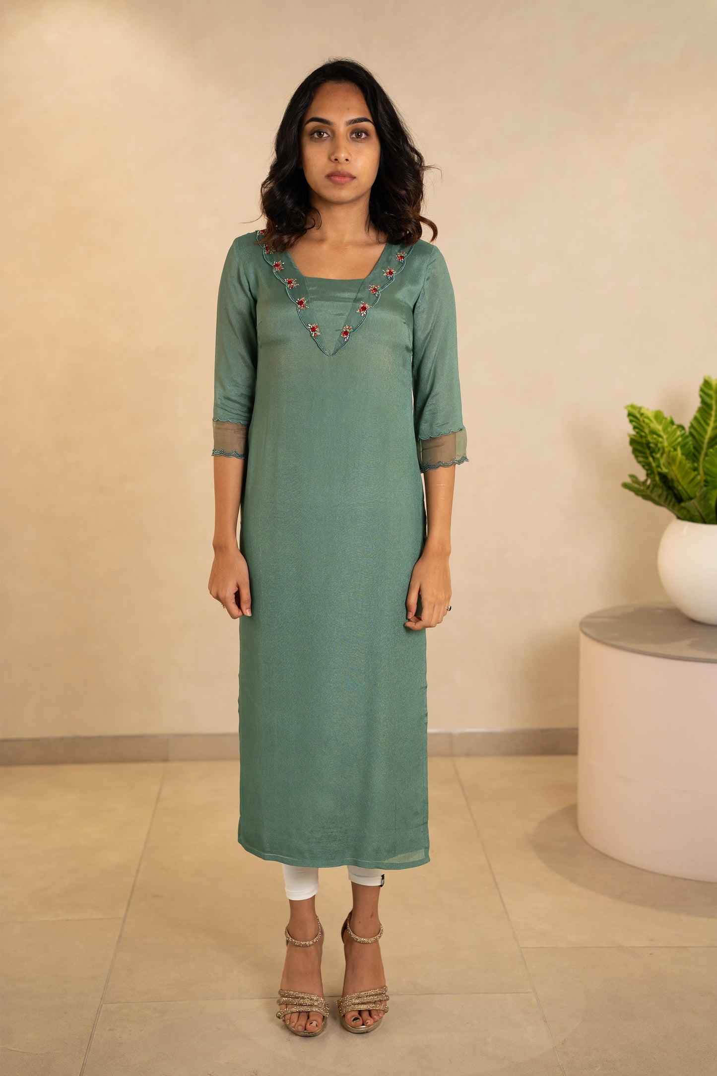 Vintage Neckline Kurta