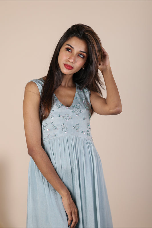 Paris Blue Chinnon Frock