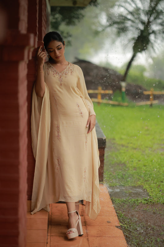 Cream Georgette Kaftan