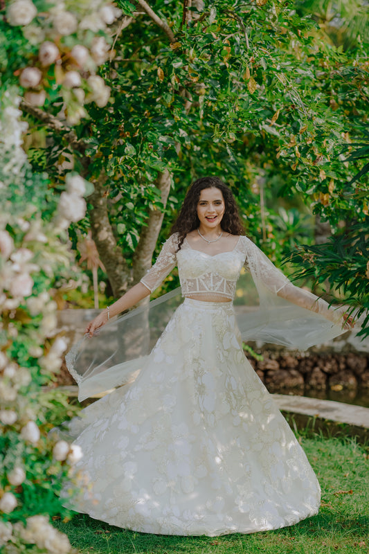 Paris Turkish organza lehenga