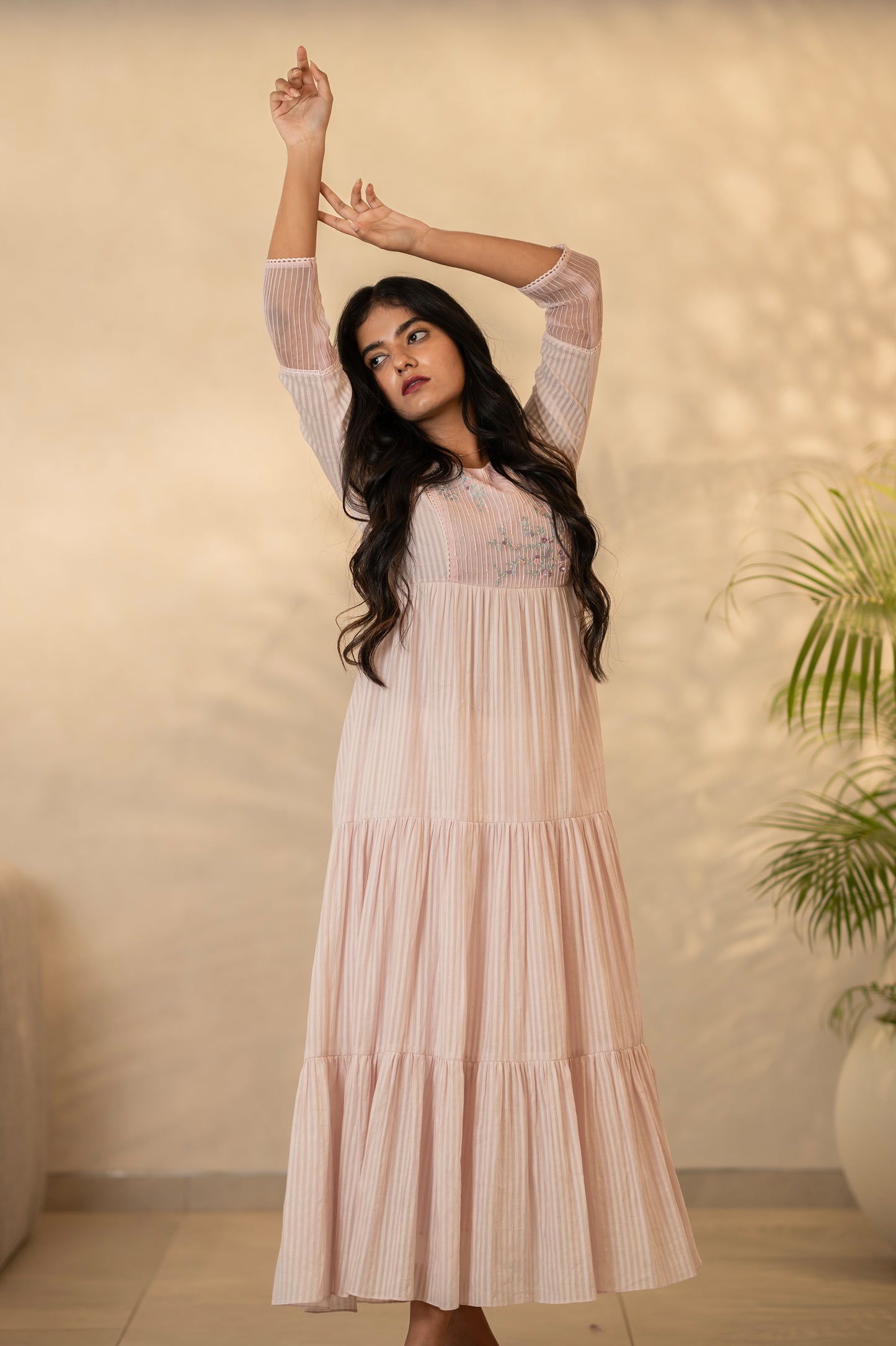 Light Pink Handloom Cotton Kurta