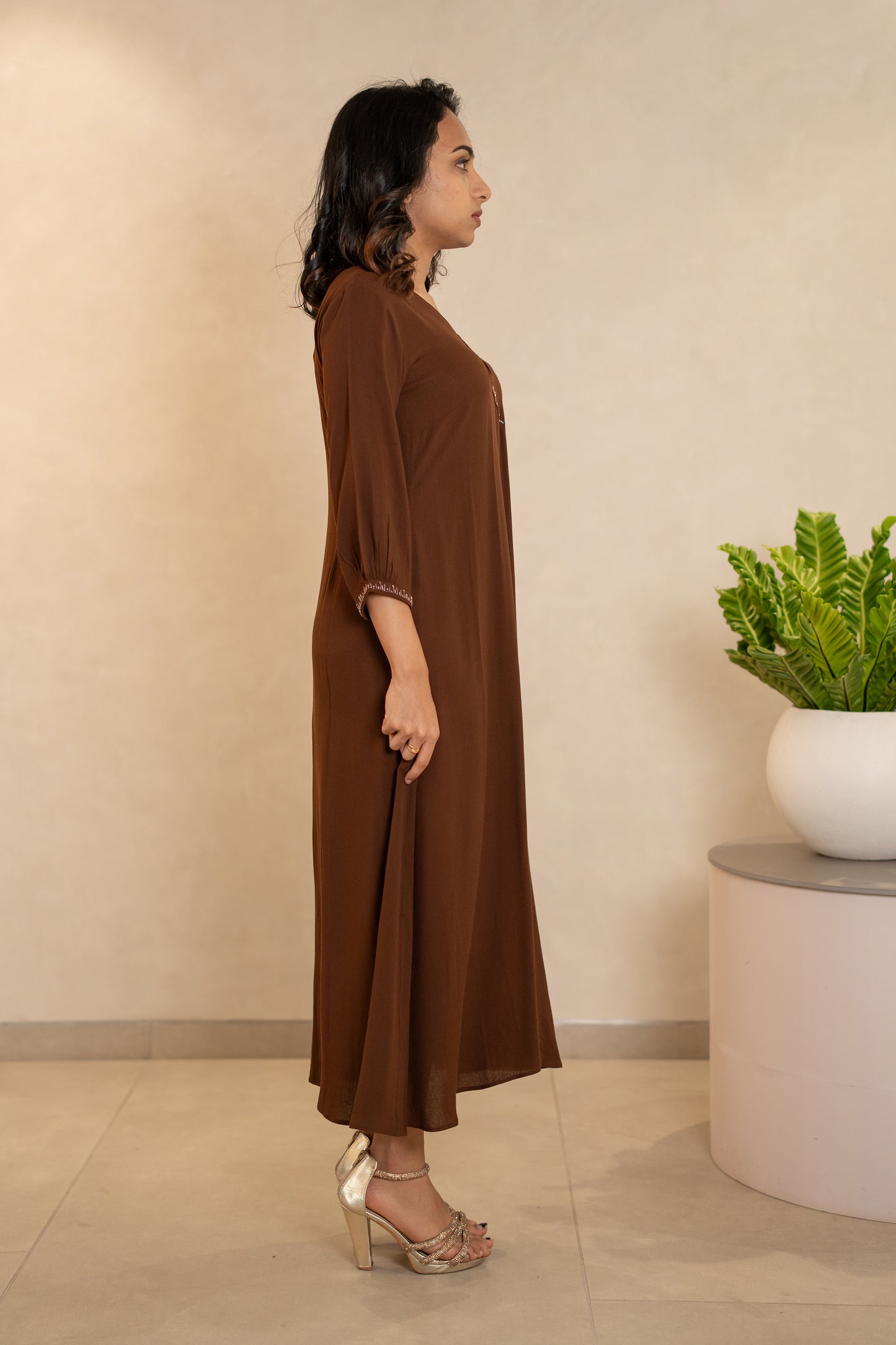 Coffee Brown Rayon kurti