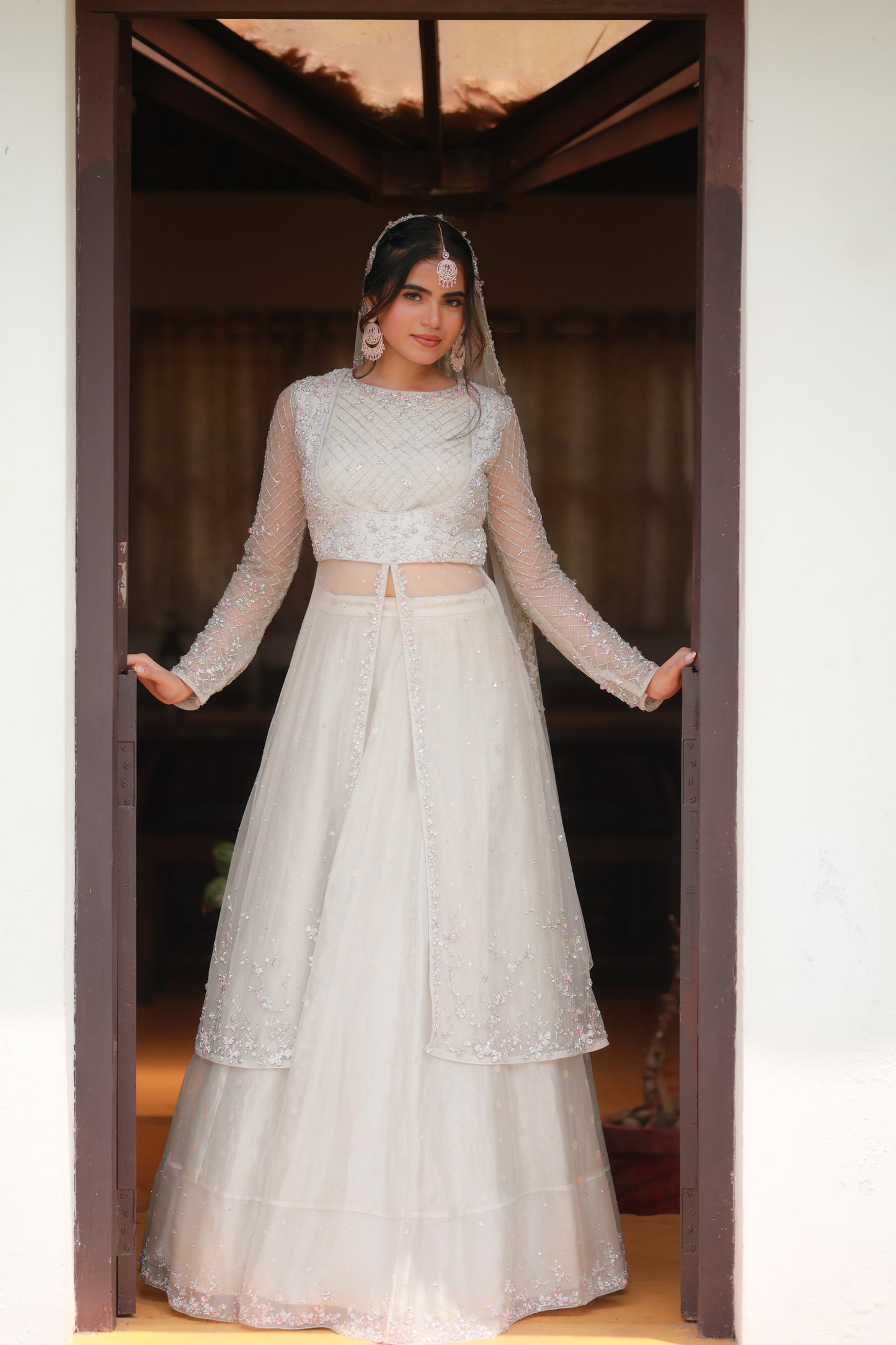 Paris handcrafted bridal lehenga