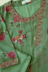 Floral Printed Semi- Stitched Salwar Set