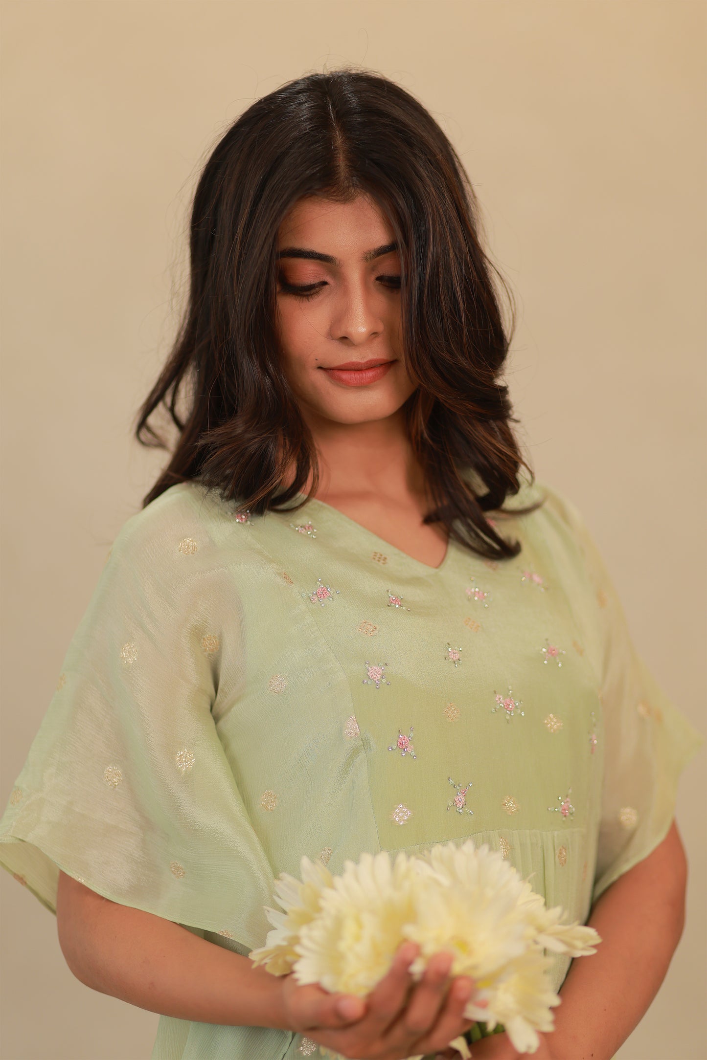 Pista green Kaftan