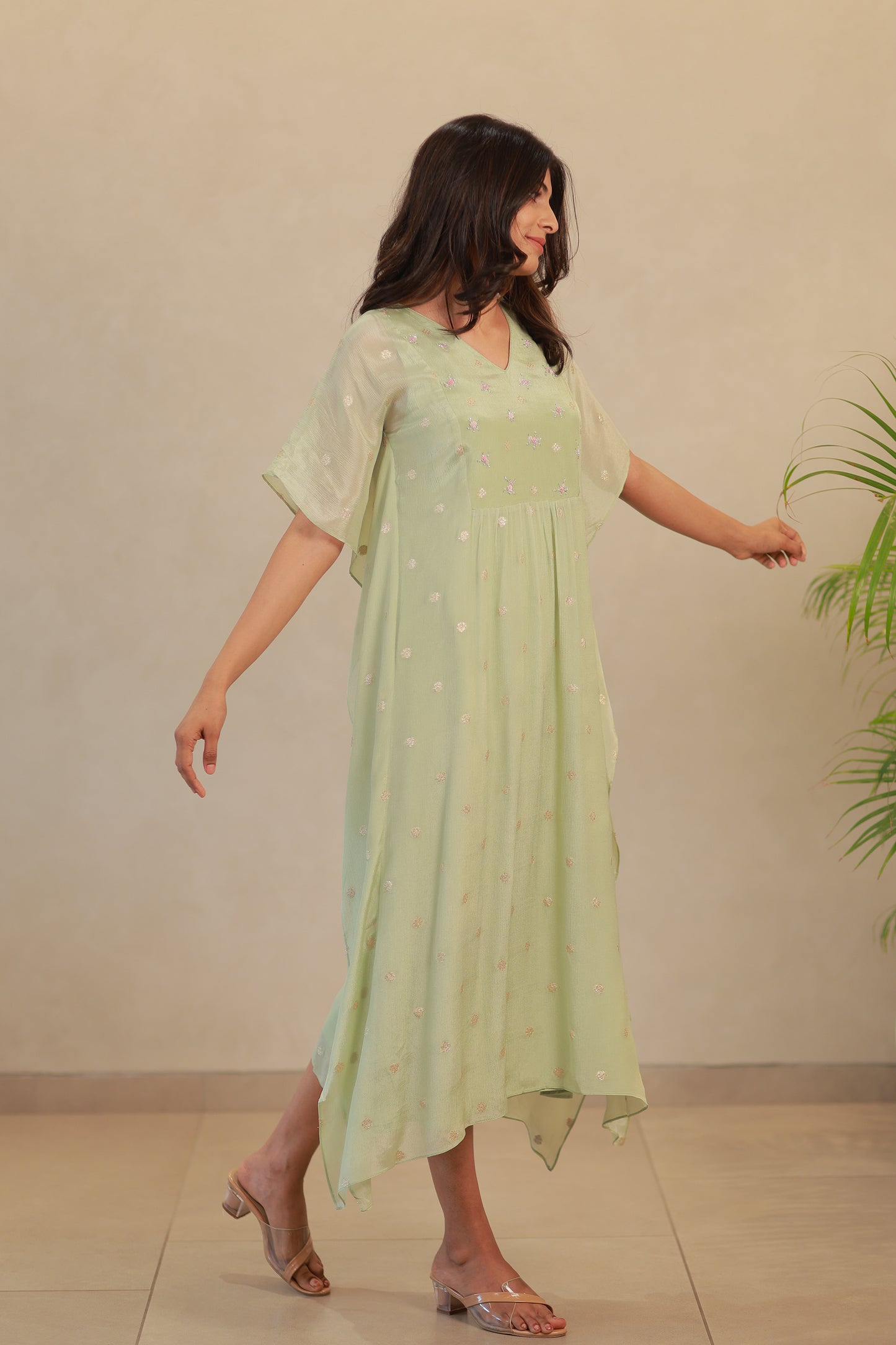 Pista green Kaftan