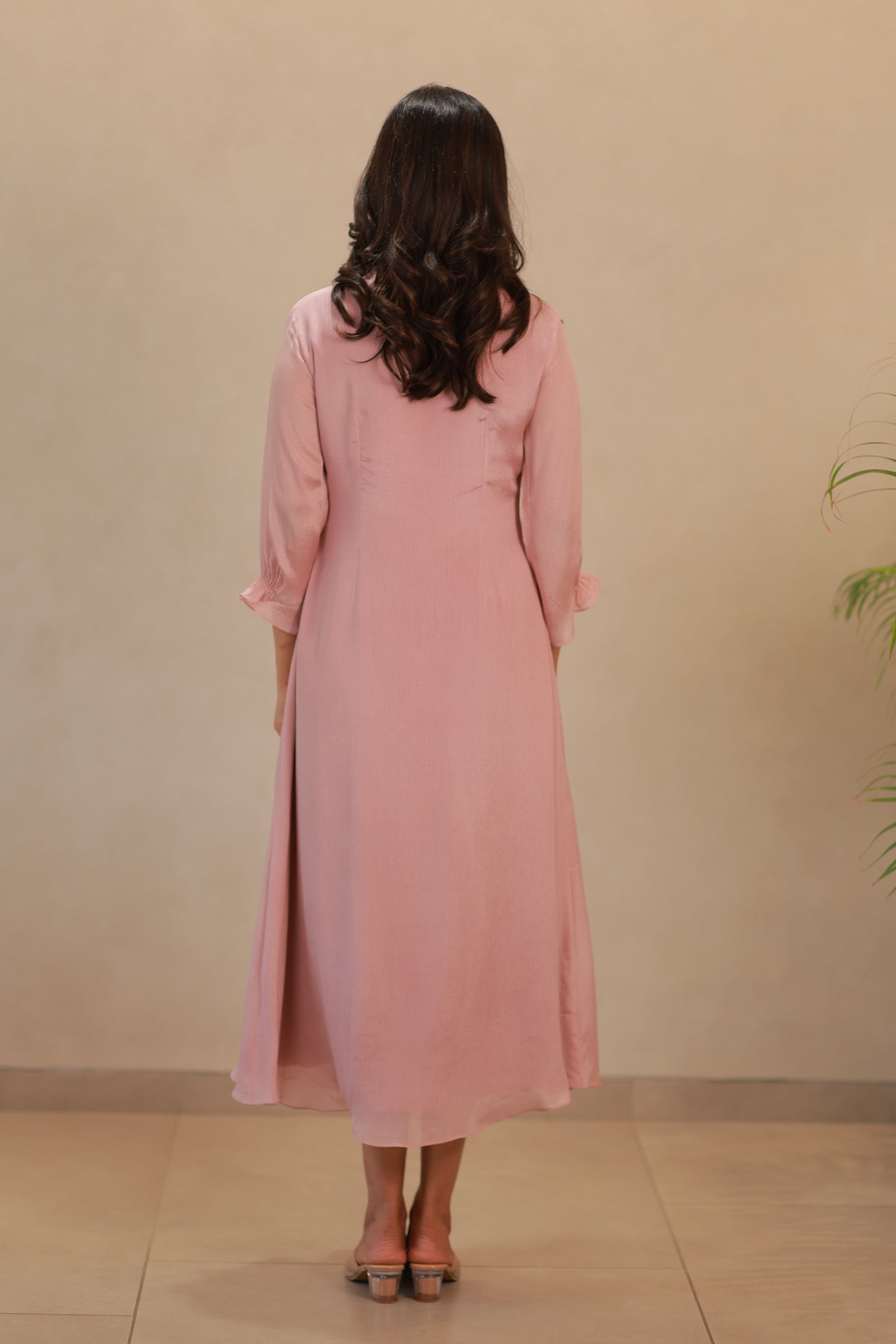 Dusty pink collared Kurti