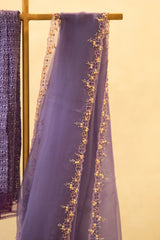 Pure Organza Floral Embroidered Saree