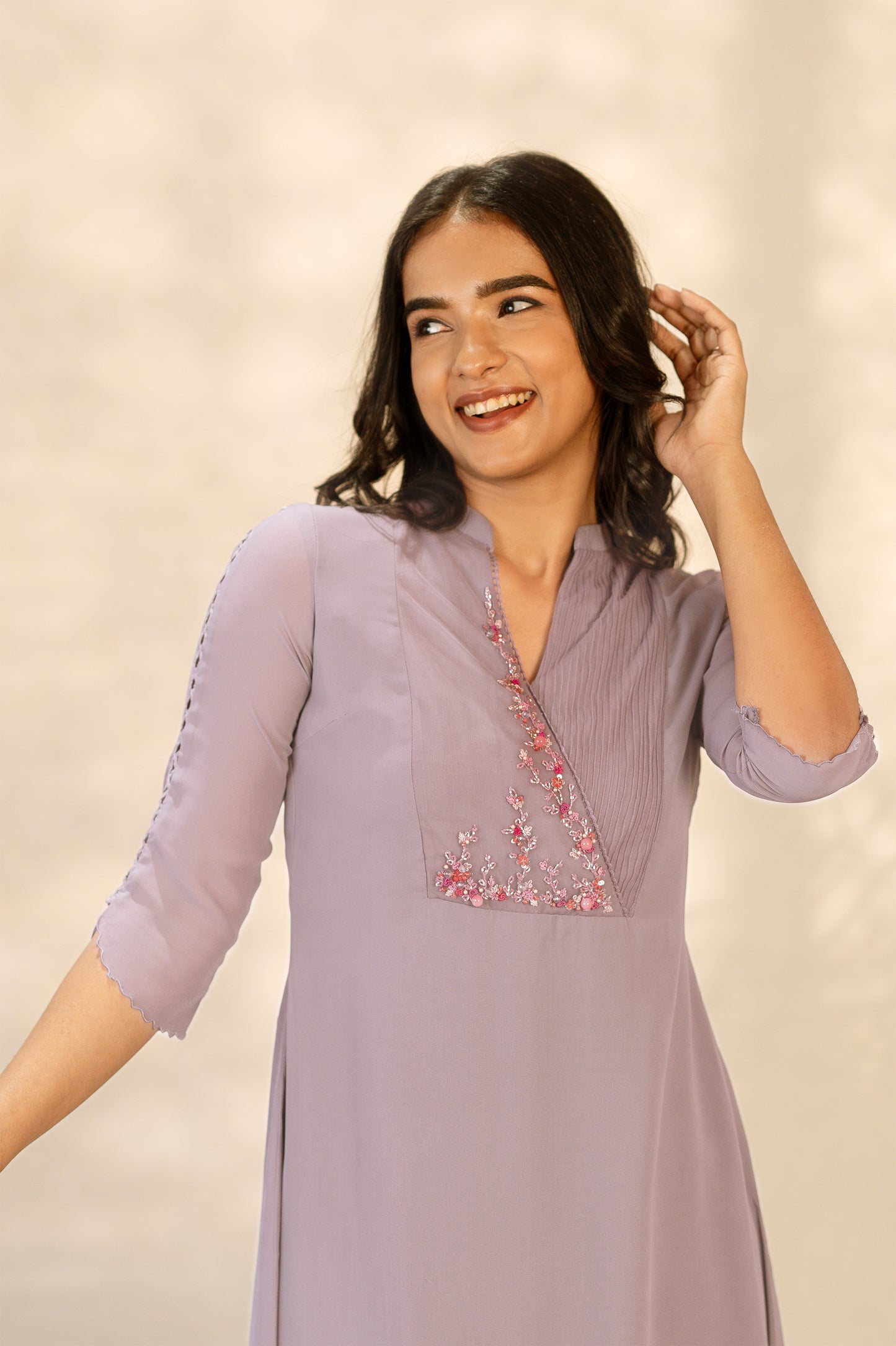 Georgette Embroidery Kurti