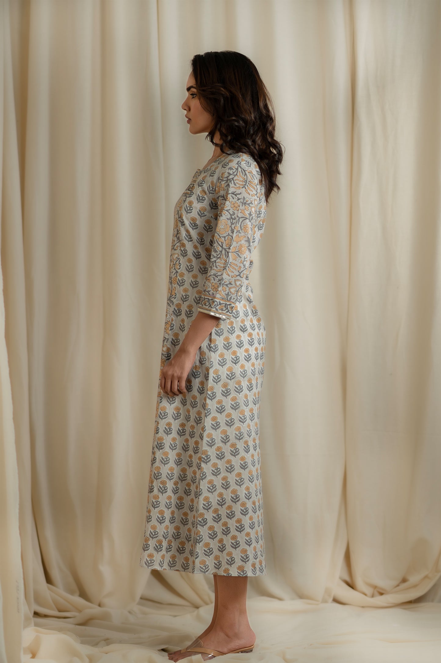 Embroidered Printed Cotton Kurti