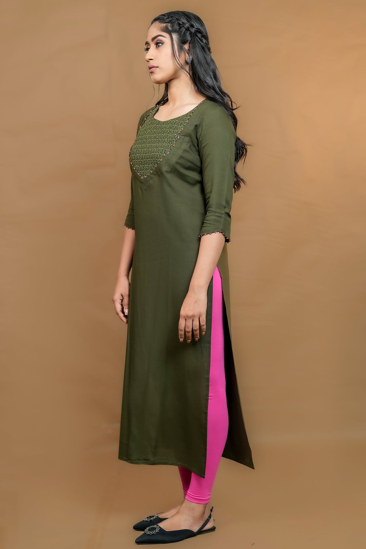 PARIS MEHANDI GREEN KURTI