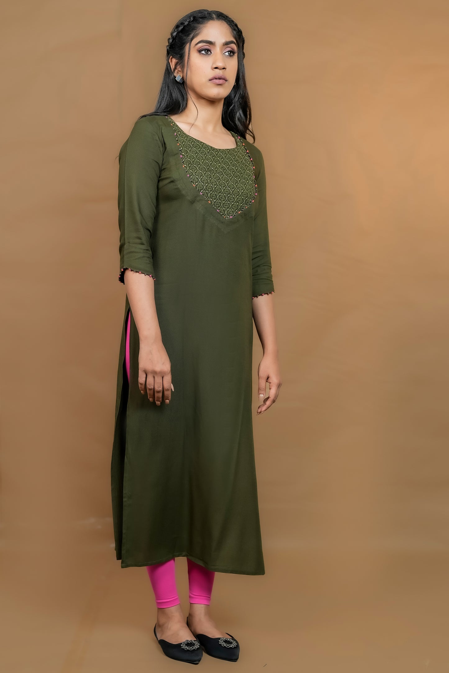 PARIS MEHANDI GREEN KURTI