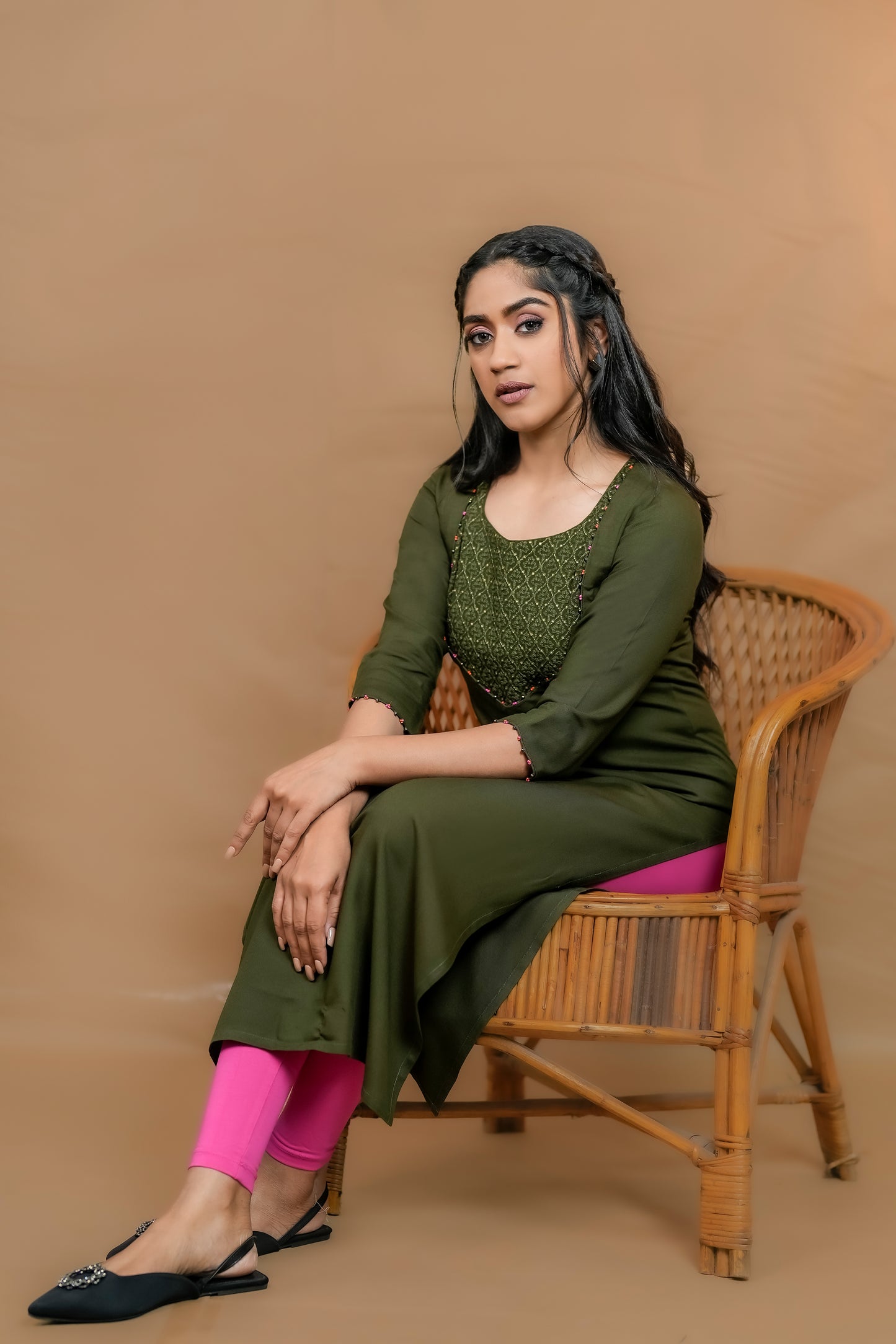 PARIS MEHANDI GREEN KURTI