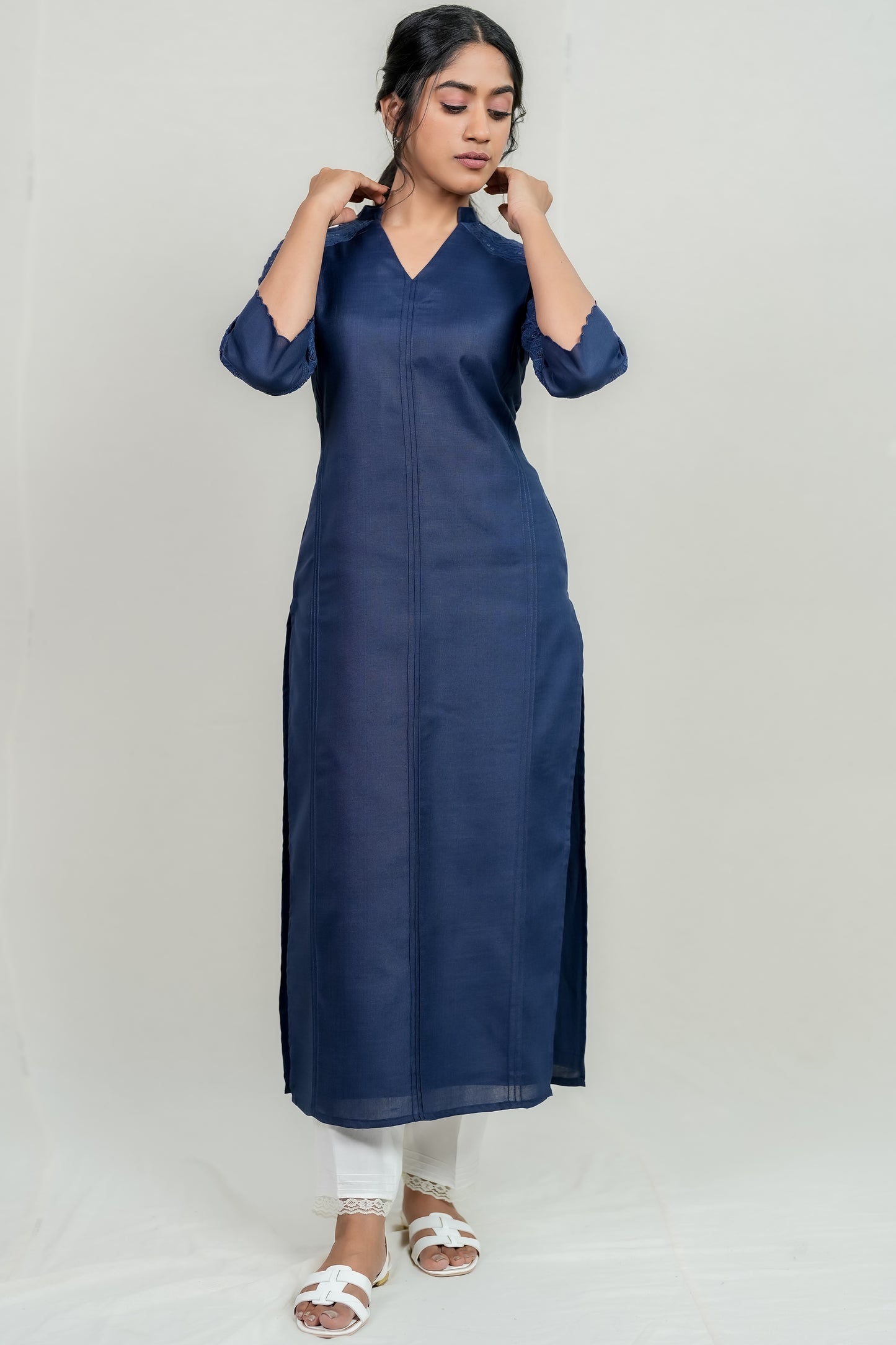 PARIS INDIGO COTTON KURTI