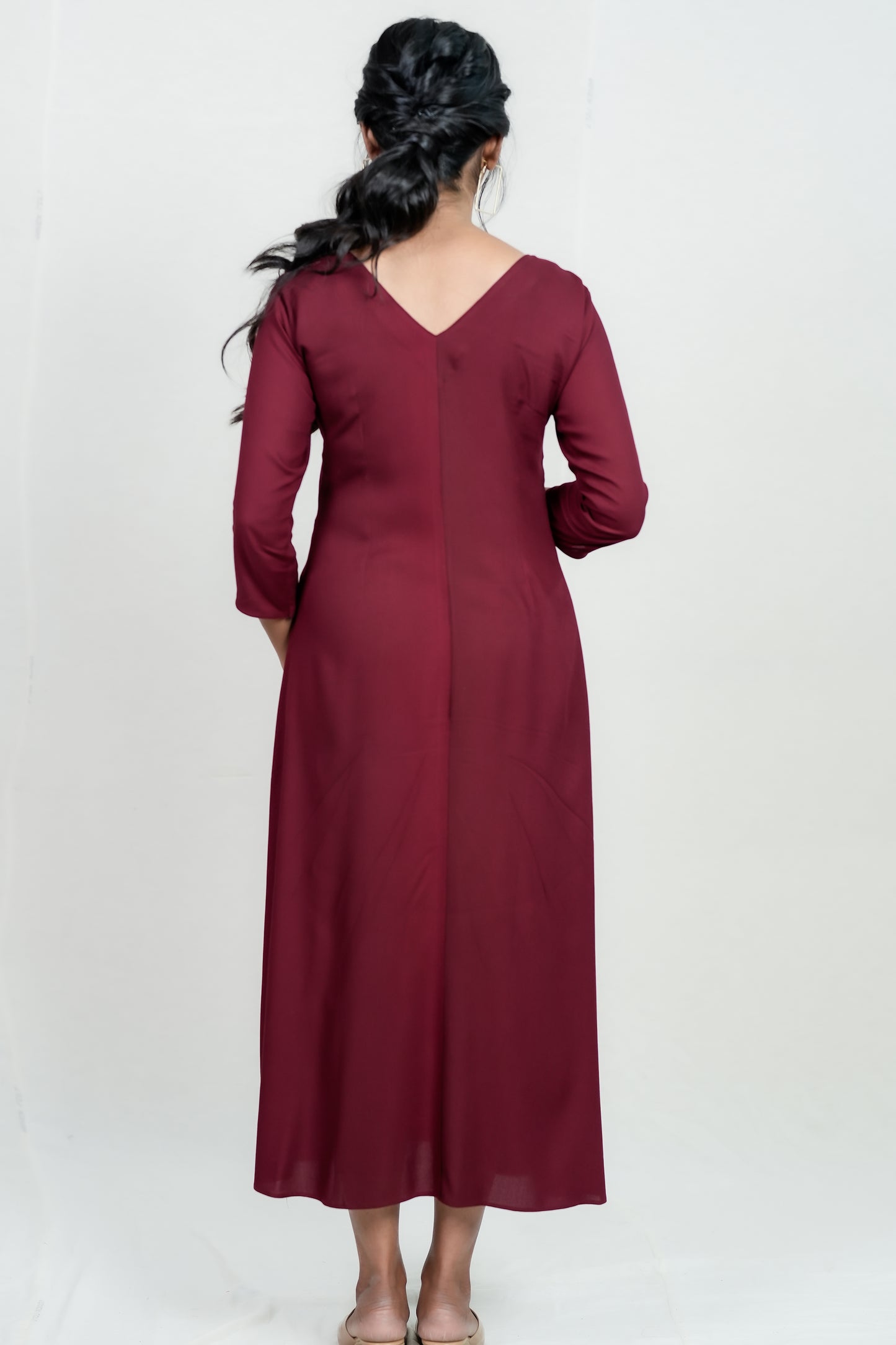 PARIS MAROON RAYON KURTI